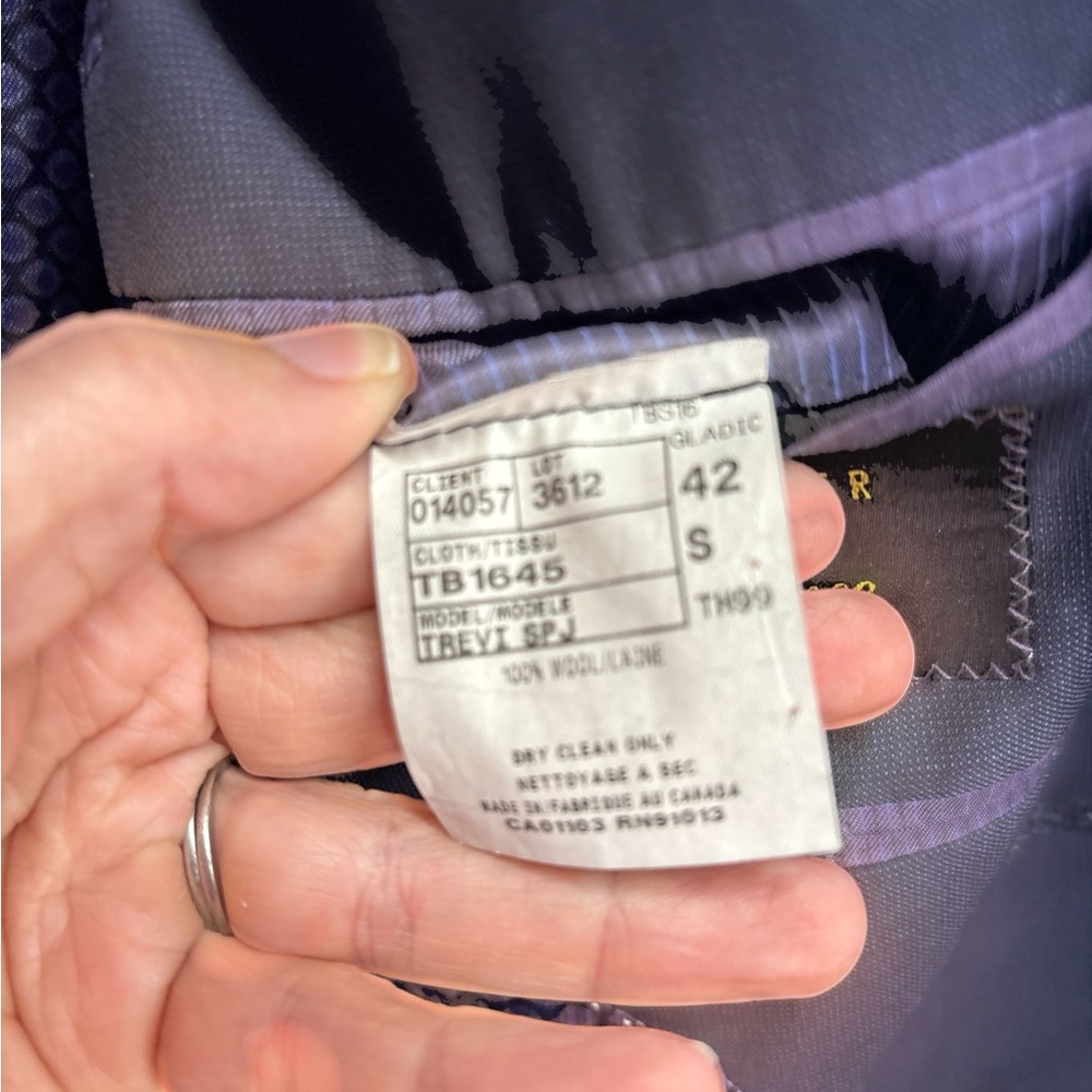 Ted Baker Dark Blue Men's Wool Blazer - 42s. MSRP: $498 - Picture 5 of 7